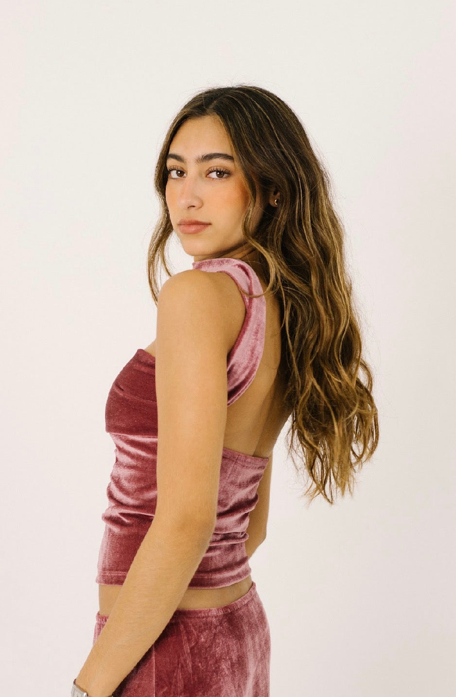 TOP CAPELLA | TERCIOPELO ROSA