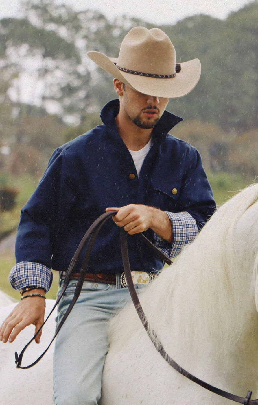 CAMISA FAUSTO| GAMUZA AZUL